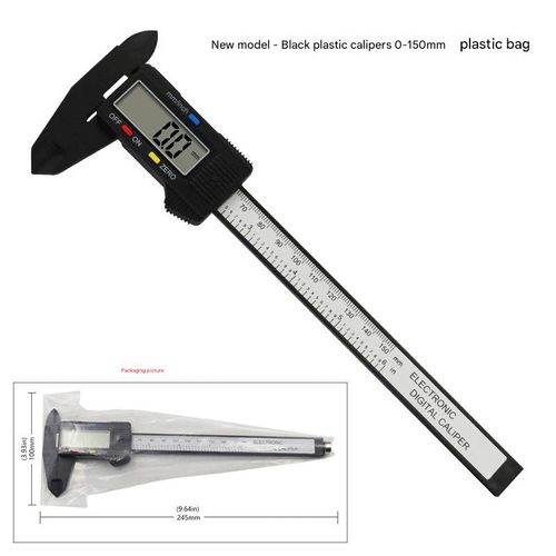 Electronic digital vernier calipers, 0-150mm high-strength plastic calipers, measuring tools for inner and outer diameters