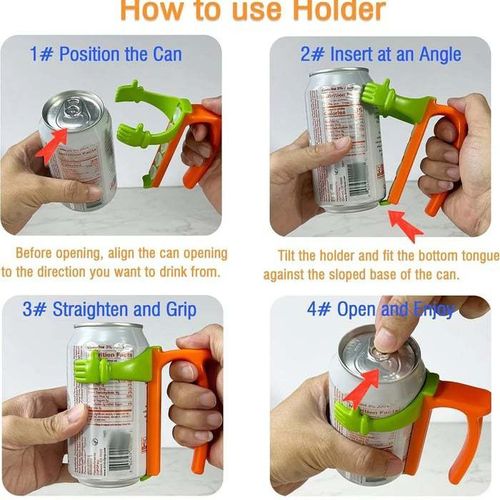 SodaCan Lids and Holder with Spill-Proof Lid and Straw Holder