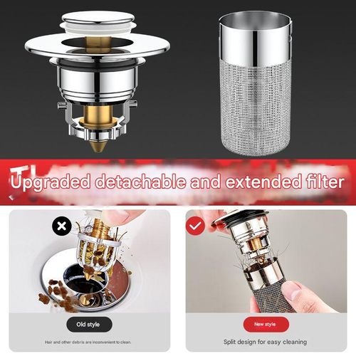 Washbasin Pop-up Drain Core — Sink Stopper & Leak Plug