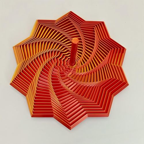 3D Printed Radish Tower Polygonal Spiral Tower with Handle Optical Illusion Toy Creative Decompression Toy