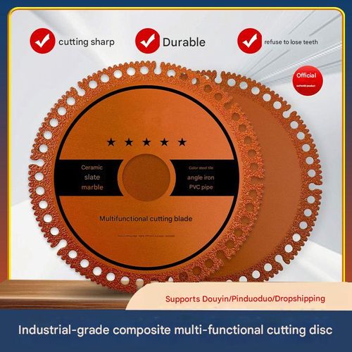 Angle grinder multi-functional composite cutting disc for glass, ceramic tiles, slabs, cement, marble, and cast iron saw blades with high hardness.