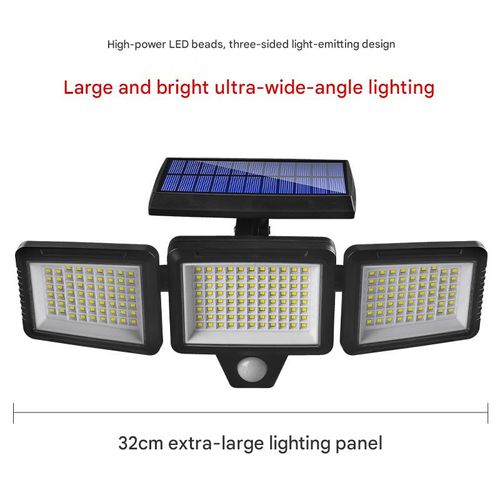 Solar wall light, outdoor rotatable solar human body sensor light, smart solar wide-angle street light
