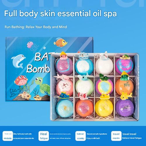 Ocean-Themed Bath Bomb Gift Set — 12 x 60g Bubble Bath Bombs