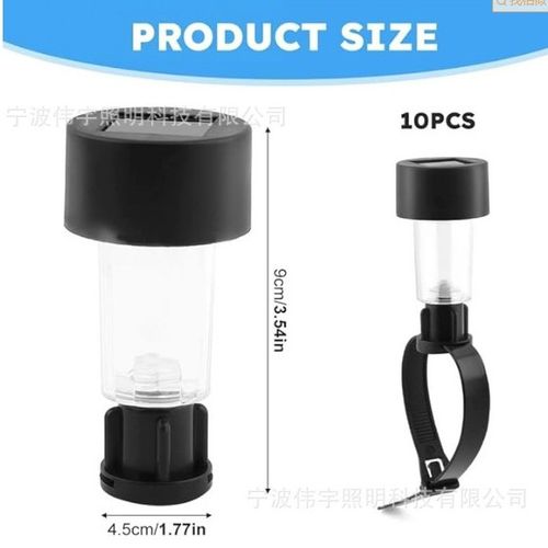 Solar-Powered Pool Light — Outdoor Courtyard Lamp, Automatically Illuminates at Dusk, Waterproof, Zip-Tie Mount, Night Light