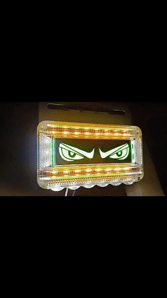 24V Truck Black Shark Demon Eye Waist Lights, High Brightness Light Guide Side Lights, Waterproof LED Ultra-Bright Ground Lighting Side Lights for Trucks