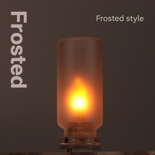 USB Simulated Flame Table Lamp — Glass Bottle LED Electronic Candle & Ambient Night Light for the Bedroom