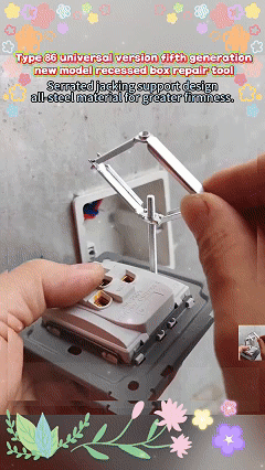 Type 86 concealed junction box repair tool, switch and socket repair kit, base box and wiring box installation and fixing tool, metal rhombus design.