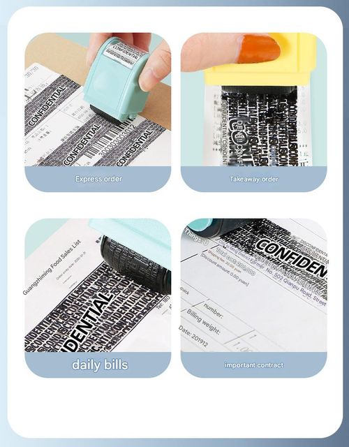 Privacy protection stamp, export-grade neutral roller-type scrambling pen, shipping label covering pen, privacy protection stamp.
