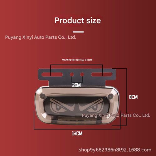 24V Truck Black Shark Demon Eye Waist Lights, High Brightness Light Guide Side Lights, Waterproof LED Ultra-Bright Ground Lighting Side Lights for Trucks