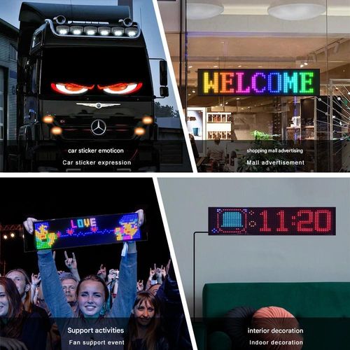 Car Demon Eye In-Car Soft Screen APP Bluetooth Full-Color Display Screen for Shop Windows and Storefronts