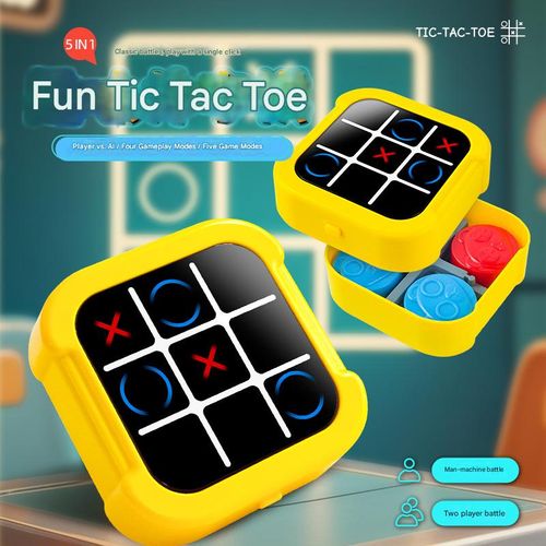 Super Electronic Tic-Tac-Toe and Five-in-a-Row Children's Toy, Multifunctional Chessboard, All-in-One Game, USB Rechargeable.