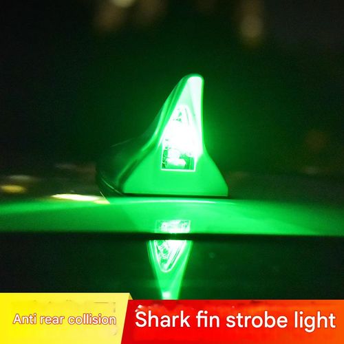 Solar-powered car decorative lights, shark fin antenna, roof spoiler light, anti-collision LED 8-light solar-powered modification light.