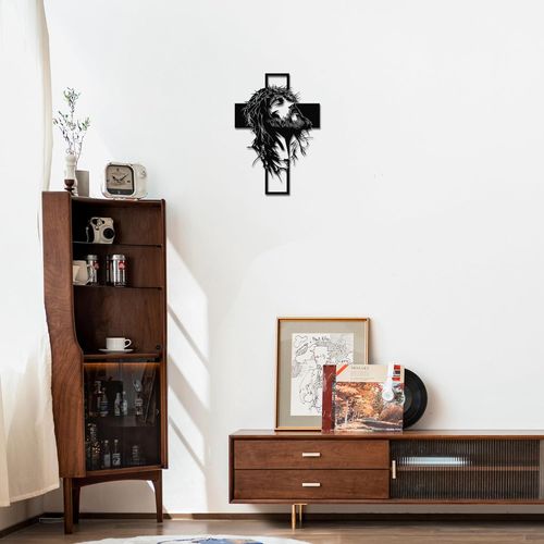 Iron Art Wall-Mounted Cross Decoration