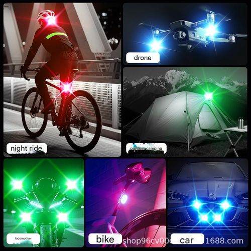 Motorcycle and airplane lights with long battery life, high brightness, RF remote control, car decorative lights, strobe lights, electric vehicle navigation warning lights