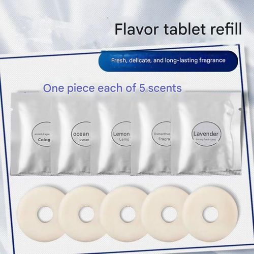 Solar-powered double-ring suspended rotating aromatherapy car air freshener with gradient lighting, long-lasting subtle fragrance, and decorative car interior ornament.