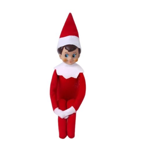 Long-legged Christmas elf doll, festive decoration, vinyl head for boys and girls, bookshelf ornament.