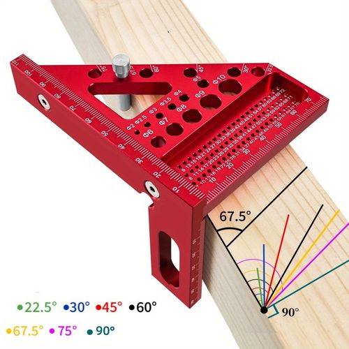 Aluminum alloy woodworking right-angle triangle ruler