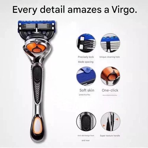 5-Blade Manual Razor (4 Cartridges + 1 Handle)