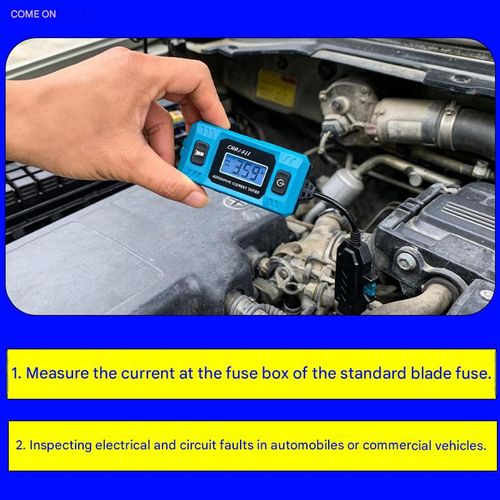 Automotive current detector, fuse current meter, micro dark current, vehicle fault detection, automotive leakage current tester
