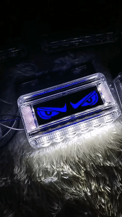 24V Truck Black Shark Demon Eye Waist Lights, High Brightness Light Guide Side Lights, Waterproof LED Ultra-Bright Ground Lighting Side Lights for Trucks