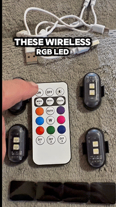 Motorcycle and airplane lights with long battery life, high brightness, RF remote control, car decorative lights, strobe lights, electric vehicle navigation warning lights