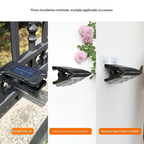 Solar-Powered Sensor Wall Light — Clip-On Motion-Sensing Lamp | Waterproof | Suitable for Indoor & Outdoor Use | Fence & Courtyard Lighting