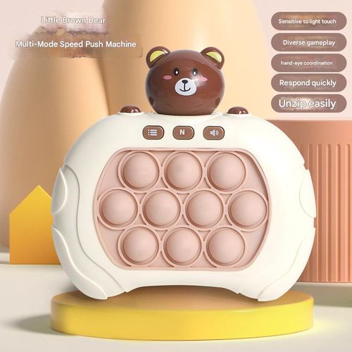 Fast-paced button-pressing game machine, children's level-based whack-a-mole stress-relief and focus-enhancing educational toy.