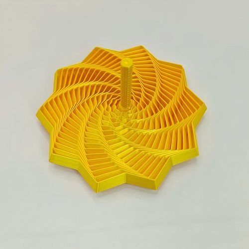 3D Printed Radish Tower Polygonal Spiral Tower with Handle Optical Illusion Toy Creative Decompression Toy