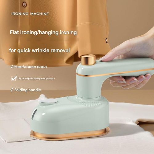 Handheld Mini Electric Iron — Portable Steam Garment Steamer for Home Use — Compact Spray Ironing Device