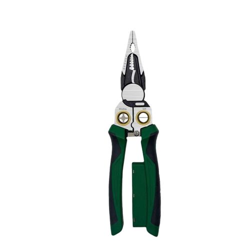 8 in 1 stainless steel wire stripping needle nose pliers non-slip multifunctional wire stripper with tester wire stripper electrician pliers