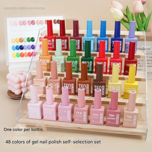 Customized nail polish gel, one bottle per color, 48 colors of nail polish gel, complete set of nail art gel polish.