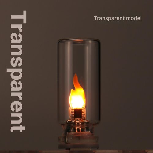 USB Simulated Flame Table Lamp — Glass Bottle LED Electronic Candle & Ambient Night Light for the Bedroom