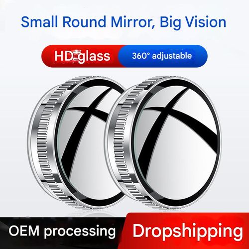 Vacuum suction cup reversing auxiliary mirror