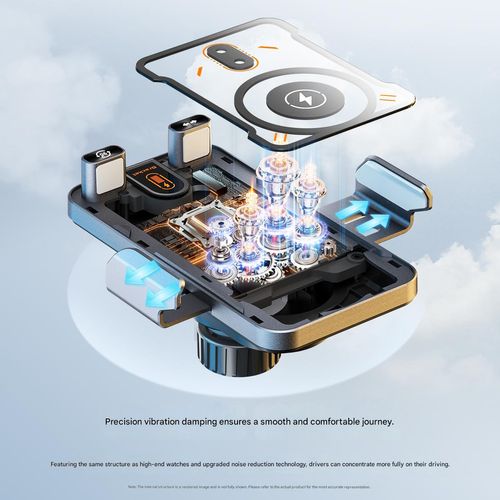 Wireless charging inductive car phone holder, car air vent rotatable electric clamp universal phone holder