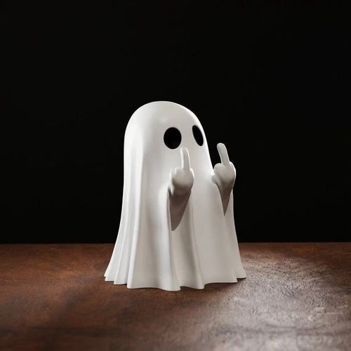 80g plastic popular Halloween cute white ghost party decoration, garden ornament, study desktop decoration, small ornament
