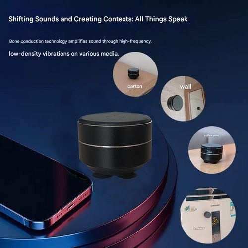 Advanced bone conduction Bluetooth speaker: Bone conduction resonant subwoofer metal dual Bluetooth speaker.