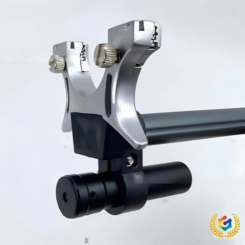 Folding slingshot, flat rubber band, quick-press design, outdoor competitive slingshot with infrared laser sight, plus 100 steel balls.