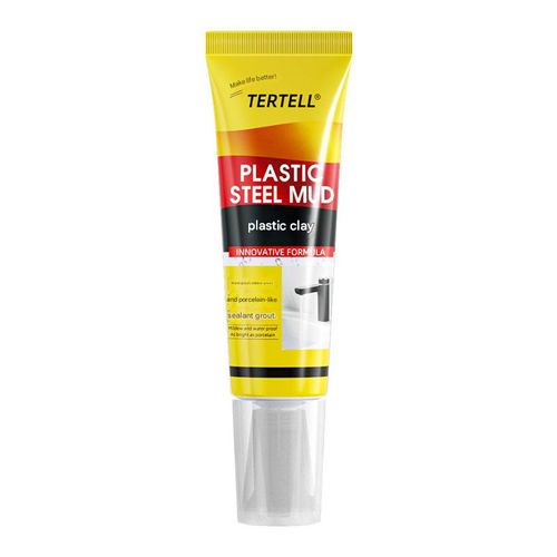 Yellow and black epoxy putty, white anti-mildew sealant, ceramic adhesive for kitchens, bathrooms, toilets, and sinks (120ml with nozzle, cap, and professional scraper).