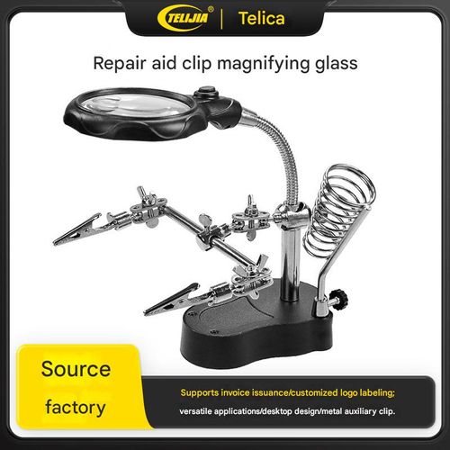 🔍 Adjustable LED Magnifying Glass Soldering Station – Hands-Free Precision Made Easy! 💡
