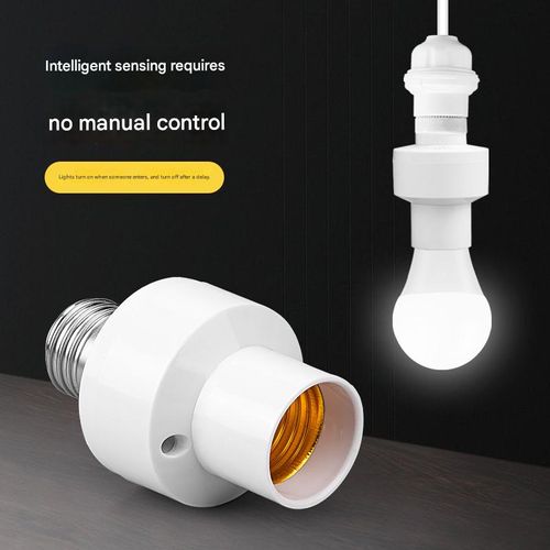 E27 screw-in smart motion sensor light socket, household smart switch sensor lamp holder, automatic LED light socket.