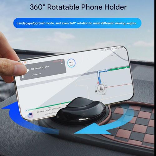 Car phone holder, temporary parking number plate, center console pad, dashboard navigation multi-functional anti-slip mat