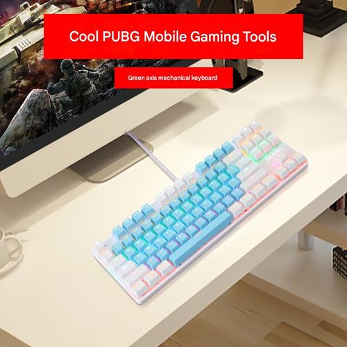 K100 Two-Tone 87-Key Blue Switch Mechanical Keyboard (USB)