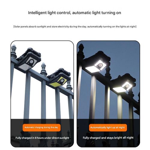 Solar-Powered Sensor Wall Light — Clip-On Motion-Sensing Lamp | Waterproof | Suitable for Indoor & Outdoor Use | Fence & Courtyard Lighting