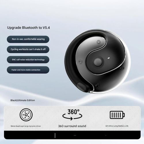Little Coconut Ball Wireless Bluetooth Earphones, Bluetooth 5.4, Earhook Design, High-Quality Sound, In-Ear Design, Intelligent Noise Cancellation
