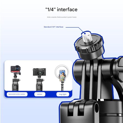 Selfie stick F16, portable for travel, stable shooting, Bluetooth selfie stick, floor-standing tripod for live streaming, anti-shake phone holder.