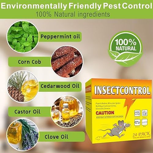Plant-Based Essential Oil Repellent Sachets — Deters Rats, Snakes, and Various Rodents — Ideal for Camping & Gardens — Essential Oil Pellets