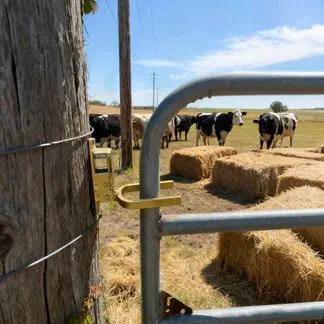 The lock prevents cattle, sheep, and horses from escaping the pasture.