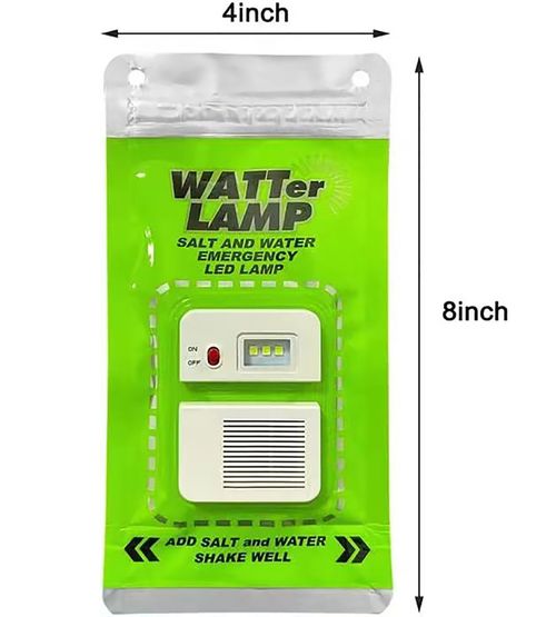 Portable Saltwater-Powered LED Emergency Light — Outdoor Camping & Warning Lamp (No Charging Required)