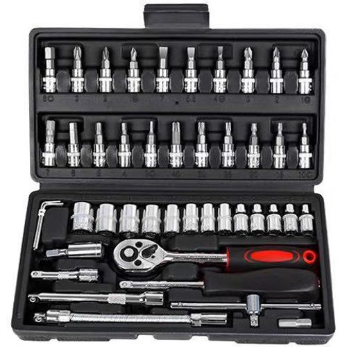 Automotive repair tool set, 46-piece set, automotive parts tool kit, and car emergency tool (Xiaofei series, 46 pieces).