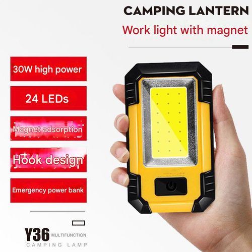 USB rechargeable flashlight, LED work light, repair light, emergency light, outdoor use, with magnet, COB inspection light.